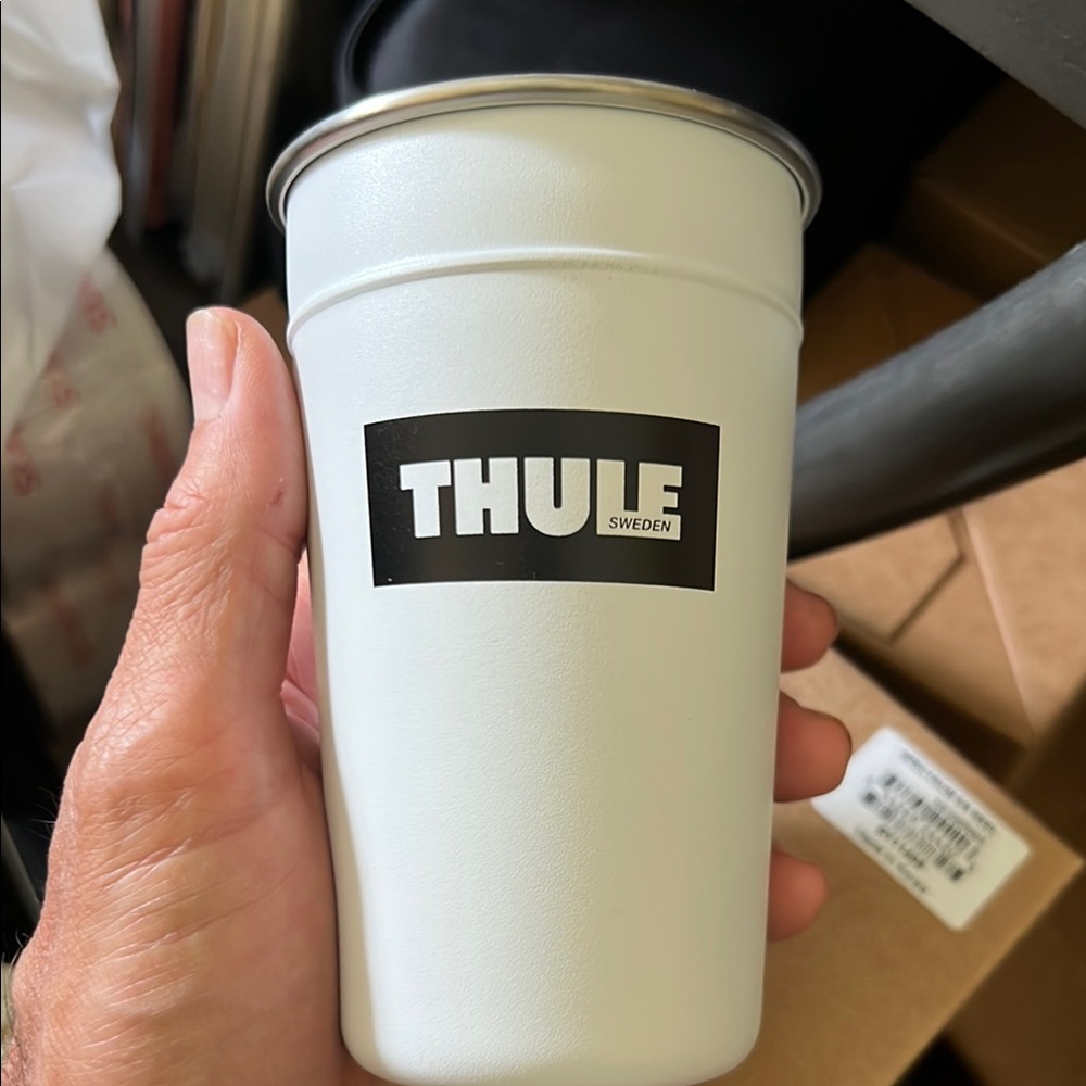 New "MIZU" "Thule" White Travel Mug 5" Metal tumbler ❤️ NEW